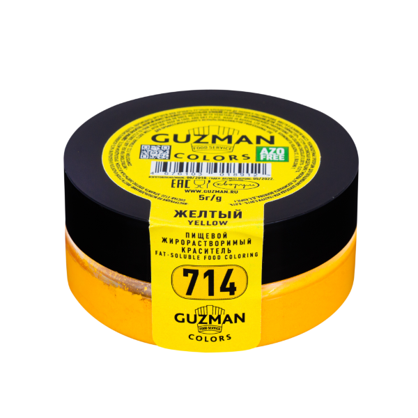 Жирорастворимый краситель Guzman желтый для шоколада 714 - фото 1
