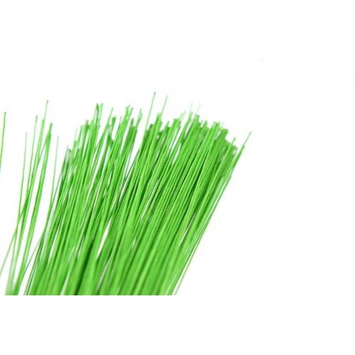 Проволока флористическая светло-зеленая № 22 длина 30 см (10 шт) - фото 1