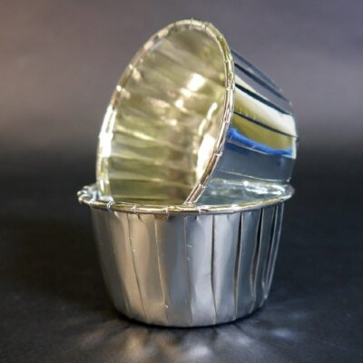 Капсула для маффинов серебряная с ламинацией 50/40 мм (1 шт)