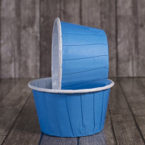 Капсула для маффинов голубая с ламинацией 50/40мм (1шт) - фото 1