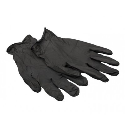 Перчатки виниловые неопудренные Черные S (100 шт)