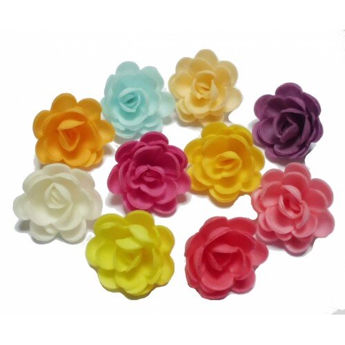 Вафельные цветы малые розы сложные (5шт) - фото 1