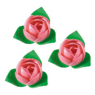 Вафельные цветы (розы розовые) 10шт