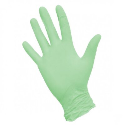 Перчатки нитриловые зеленые М (100шт)