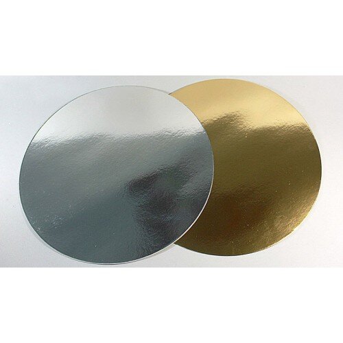 Подложка круглая 150/0,8мм золото/серебро - фото 1
