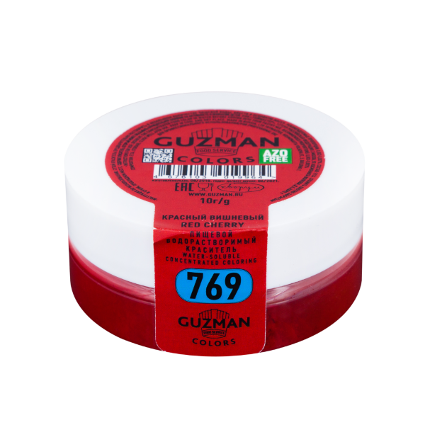 Краситель сухой водорастворимый Guzman Красный Вишневый 10 гр 769 - фото 1