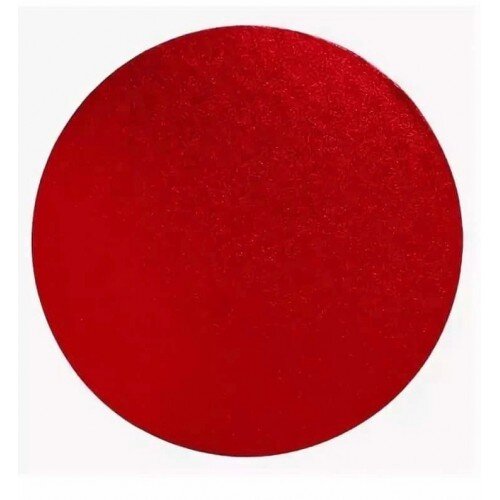 Подложка круглая 300/2,5мм красная/серебро - фото 1
