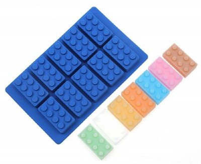 Форма для шоколада и льда силикон "Лего" 10 ячеек 5*2,5 см