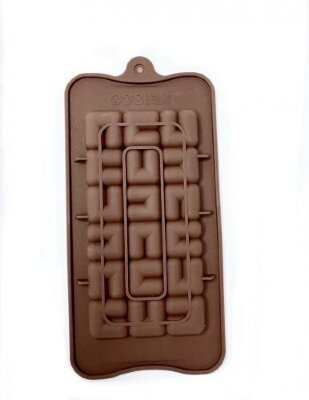 Форма для шоколада силикон "Плитка лабиринт" 21х11 см