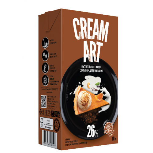 Сливки Creamart ваниль 26% 1 литр - фото 1