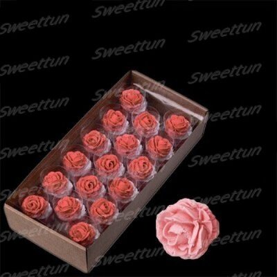 Сахарные цветы "Розы 35 мм" (нежно-розовые) 17 шт