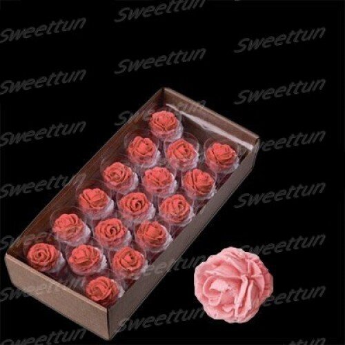 Сахарные цветы "Розы 35 мм" (нежно-розовые) 17 шт - фото 1