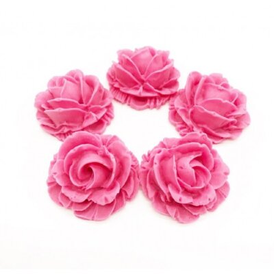 Сахарные цветы "Розы 35 мм" (розовые) 17 шт