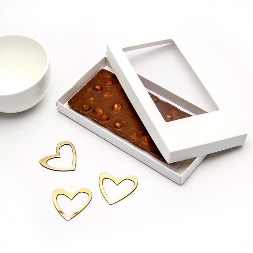 Коробка для шоколадной плитки (белая) 180/90/17 мм - фото 1