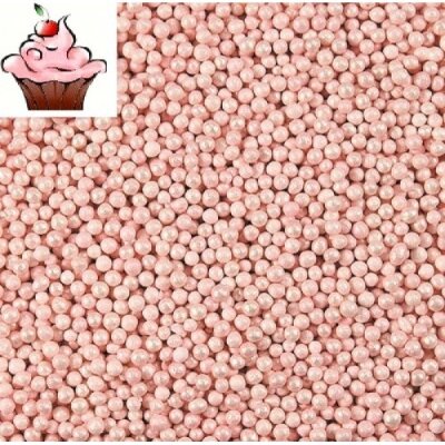 Посыпка шарики (розовые перламутровые) 2мм 100 гр