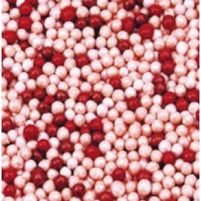 Посыпка шарики красные розовые перламутровые 2мм