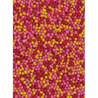 Посыпка шарики 1мм микс №12 желтые розовые малиновые