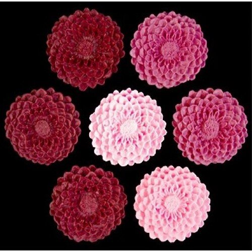 Сахарные цветы "Георгины" розовые 34шт - фото 1