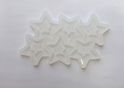 Форма для леденцов силикон "Звезды для шоколада" 6 ячеек 5 см