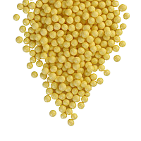 Драже рисовое в глазури Желтый жемчуг 3 мм. (236) 100 гр.