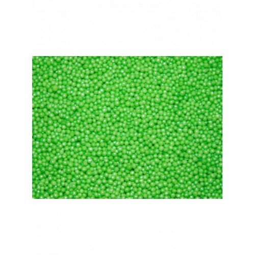 Посыпка шарики зеленые перламутровые 2мм - фото 1