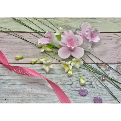 Цветочная ветка розовая-малая (ABK)