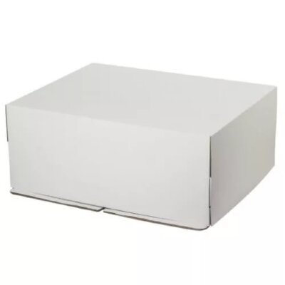Коробка для торта 280/280/140 мм белая Гофрокартон