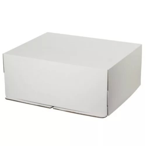 Коробка для торта 280/280/140 мм белая Гофрокартон - фото 1