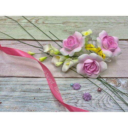 Цветочная ветка розовая-малая (T3) - фото 1