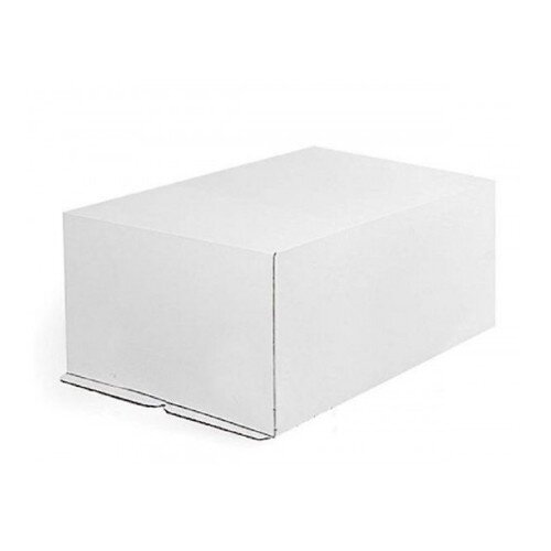 Коробка для торта 400/300/200 мм белая Гофрокартон - фото 1