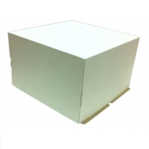 Коробка для торта 420/420/450 мм белая Гофрокартон - фото 1