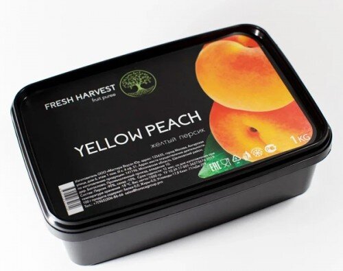 Пюре замороженное "Fresh Harvest" (персик желтый) 1 кг - фото 1