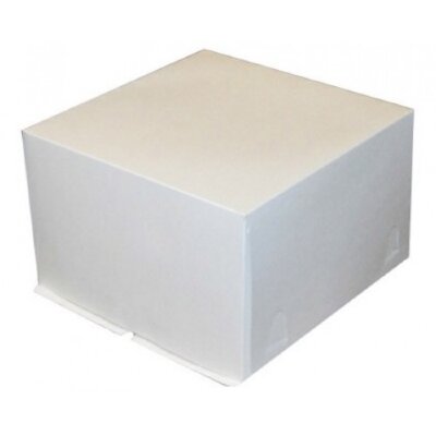 Коробка для торта 300/300/190 мм белая Гофрокартон