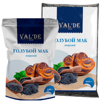 Мак пищевой кондитерский голубой VALDE 1 кг