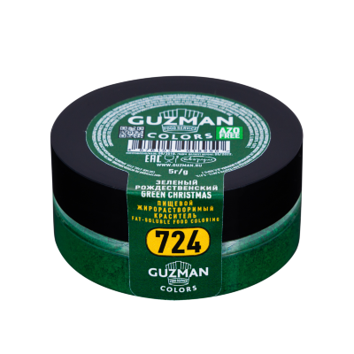 Жирорастворимый краситель Guzman зеленый рождественский для шоколада 724