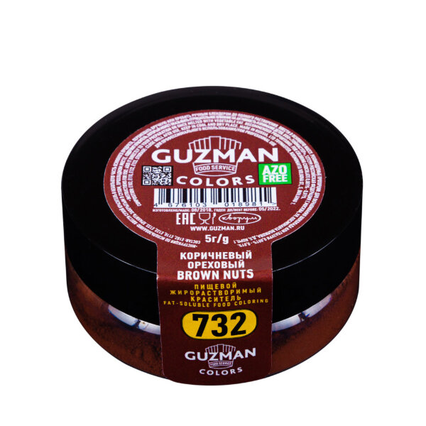 Жирорастворимый краситель Guzman коричневый ореховый для шоколада 732 - фото 1