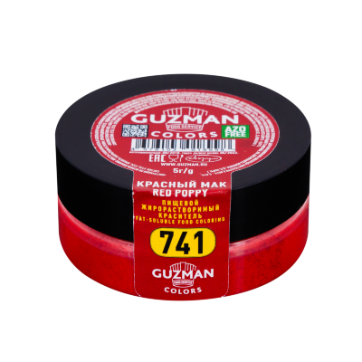 Жирорастворимый краситель Guzman красный мак для шоколада 741
