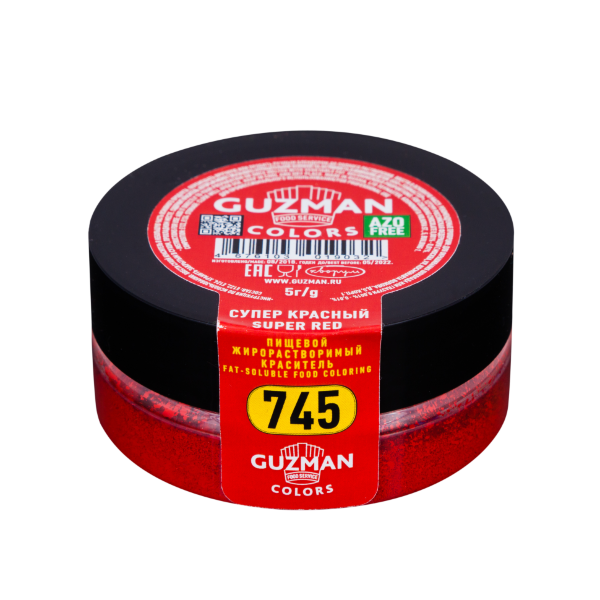 Жирорастворимый краситель Guzman супер красный 5 гр для шоколада 745 - фото 1