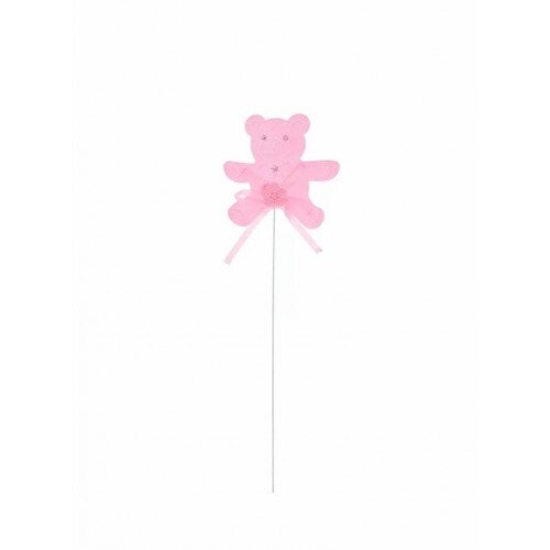 Топпер "Мишка" розовый,набор 6шт 25см - фото 1