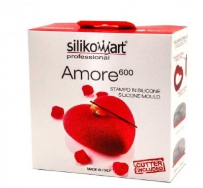 Форма для выпечки силикон SilikoMart Amoreset "Сердце миди+вырубка"
